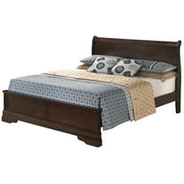 Passion Furniture Louis Philippe Cappuccino Full Panel Bed