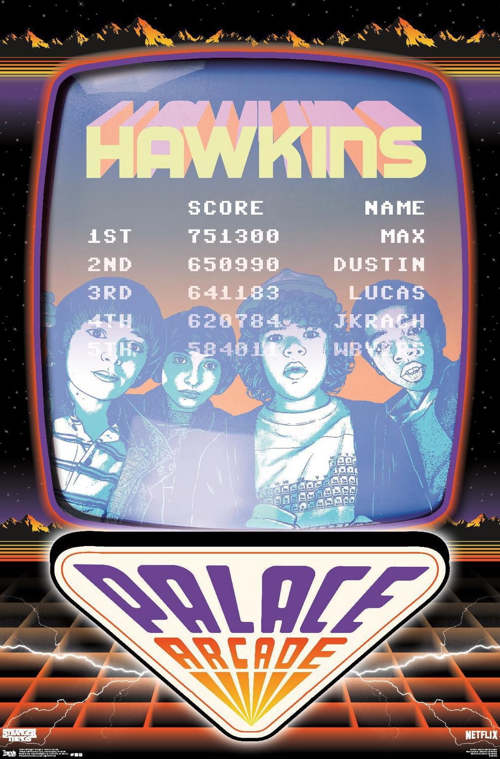 Netflix Stranger Things: Season 2 - Palace Arcade Wall Poster, 22.375" x 34"