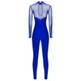 thumbnail image 4 of Haitryli Womens Full Body Long Sleeve Unitard One Piece Gymnastic Leotard Ballet Dance Bodysuit Blue XXL, 4 of 7