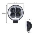 thumbnail image 3 of Par Faros 4 Led Redondos Auxiliares Auto Moto Fija Estrobo, 3 of 8