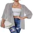thumbnail image 1 of AMERTEER Veste en Chiffon Transparent pour Femmes Couverture Décontractée Hauts Légers Cardigans de Plage Blouse Châle, 1 of 6