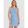 thumbnail image 5 of ANRABESS Womens Summer Dresses 2026 Bodycon Sleeveless Romper Skort Twist Waist Night Out Vacation Mini Dress Built in Shorts Sky Blue Medium, 5 of 8