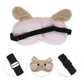thumbnail image 2 of Unique Bargains 1 Pc Portable Rabbit Adjustable Eye Mask for Travel Coffee Color Fleece, 2 of 3