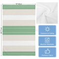thumbnail image 5 of Green Beige Stripe Kitchen Towels Set of 3, Water Absorbent Dish Towel, Modern Art Horizontal Striped Decorative Hand Towels - Quick Drying Cloth for Cooking Baking, 18x28 Inch, 5 of 8
