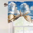 thumbnail image 5 of Summer Beach Tie Up Valances Curtain, Adjustable Kitchen Ocean Starfish Shell Valances for Windows Decor, Rod Pocket Short Curtains Set for Bedroom/Bathroom, 42"x12", 5 of 9