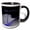 Black/White, variant on 3drose, Image of Class of 2023 Graceful Purple Abstract with Tassel on Ribbon, 11oz Two-tone Black Mug