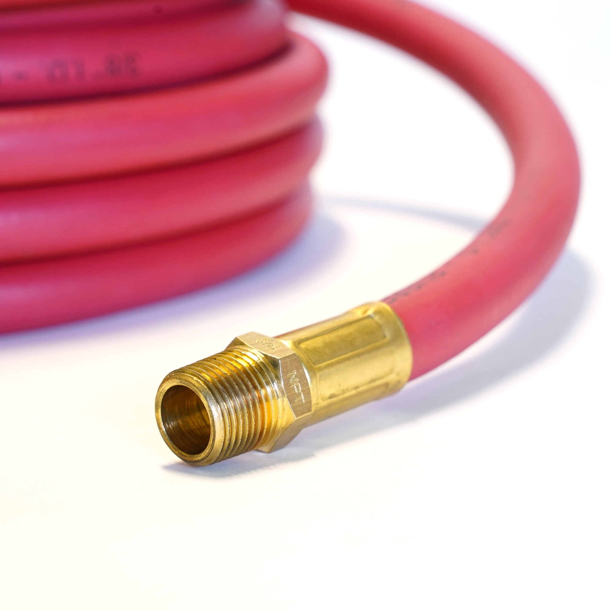 STEELMAN 98459-IND 30-Foot x 3/8-Inch Rubber Air Hose, 3/8-inch NPT fittings