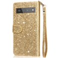 thumbnail image 4 of Case for FOXDOCK Google Pixel 6 Glitter Zipper Wallet Case with Short Hand Strap, 4 of 4