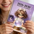 thumbnail image 4 of 2026-2030 Monthly Planner, Spiral Bound Agenda Book, Reading Themed Cover Calendar Notebook, Monthly Tab Organizer, Long Term Goal Tracking Journal, 5 Year Planner for Daily Schedule Planning, 4 of 7