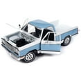 thumbnail image 2 of Autoworld AMM1303 1977 Dodge D100 Adventurer Sweptline Pickup Truck American Muscle Series 1-18 Scale Diecast Model Car, Light Blue & White, 2 of 6