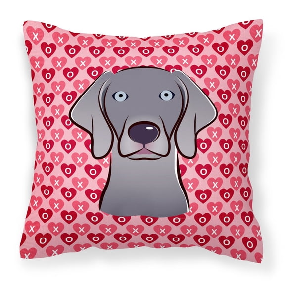 Carolines Treasures BB5301PW1818 Weimaraner Fabric Decorative Pillow 18HX18W multicolor