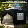 thumbnail image 4 of SUGIFT 10x10 Pop Up Canopy Tent with Sidewalls, Instant Party Tent for Patio, Camping, Backyard and Outdoor Events, Black, 4 of 9