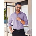 thumbnail image 5 of COOFANDY Men's Long Sleeve Casual Button Down Shirts Untucked Shirts for Men Regular Fit Dress Shirt, 5 of 10
