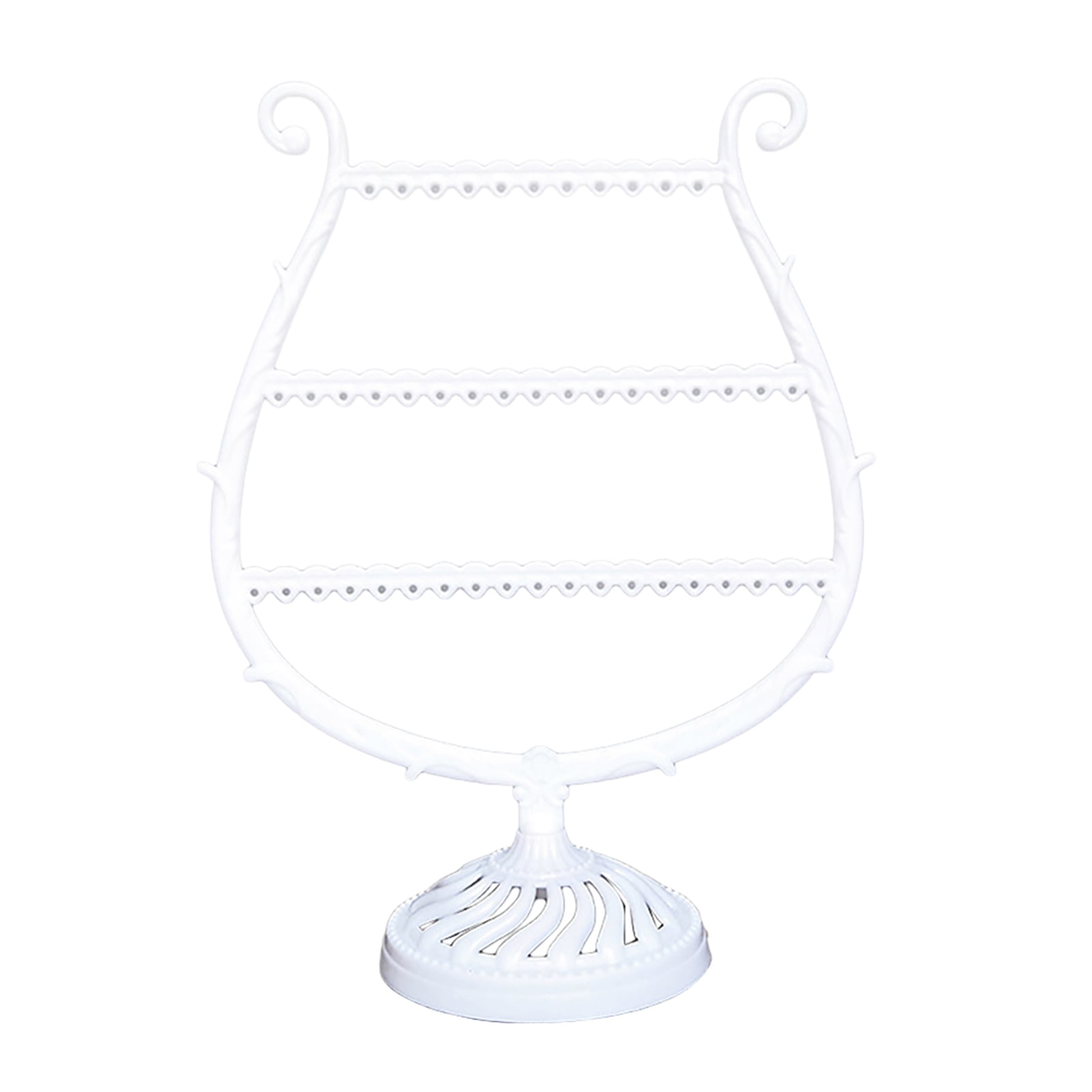 Cheers.US Earring Holder, Jewelry Rack, Display Organizer for Piercings, Earrings Organizer 3-Layer Ear Stud Holder Earring Display Stand Wooden Base Jewelry Organizer for Hanging earrings