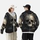 thumbnail image 4 of Balery Gold Pattern Skull Sudadera ligera de manga larga con capucha y protección solar UPF 50+ para hombre y mujer, ideal para pesca y running-Small, 4 of 7