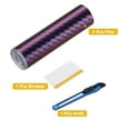 thumbnail image 3 of 1 Set de Vinilo de Fibra de Carbono Autoadhesivo de 3.94" x 5 pies, Rollos Impermeables para Decoración DIY, Protección Exterior e Interior Automotriz con Herramienta Raspadora, Morado Azul, 3 of 7