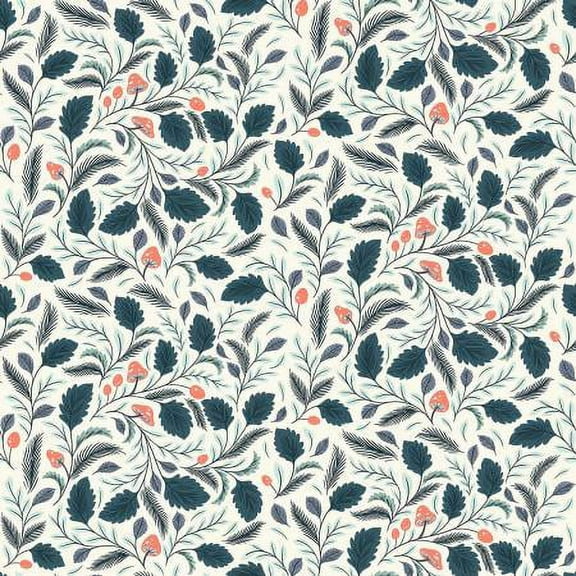 Cloud Cover Fabric, Mushroom Forest Cotton Fabric, Sold by the Quarter Yard