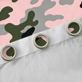 thumbnail image 4 of Manfei Abstract Camouflage Blackout Curtains, Mid Century Camo Window Curtains Pack of 2 (38x45 Each), Pink Olive, 4 of 6