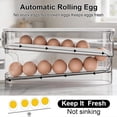 thumbnail image 3 of Egg Dispenser for Refrigerator Automatic Rolling,Organizer with Timer Freshness, Covered Dispenser Holds 12 Large Eggs , for Refrigerator, Kitchen, Cabinet & Desktop, 3 of 7