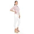 thumbnail image 2 of Blusa transparente con encanje Roman Fashion /Juvenil, 8042 (Rosa) rosa G, 2 of 4