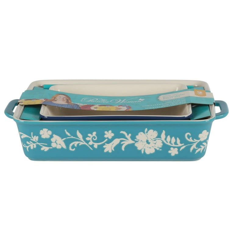 The Pioneer Woman パイオニアウーマン　プレート&バターケース The Pioneer Woman Keepsake Floral 2-Piece Ceramic Nesting Baker