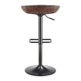 thumbnail image 6 of New Pacific Direct Rogue 31.5" PU Leather Gaslift Bar Stool in Brown (Set of 2), 6 of 9