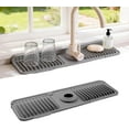 thumbnail image 2 of Wrongduck Silicone Faucet Mat for Kitchen Sink, Adjustable Snap-On Sink Splash Guard with Soap Holder, Fast Drain Folding Sink Mat for Kitchen Bathroom, 2 of 8