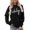 Black, variant on JIAYUE Women's Sweatshirt Autumn Winter Letter Print Crewneck Pullover Long Sleeve Hoodless Sweatshirts Casual Fashionable Soft Fleece Comfortable And Outdoor Play Wear