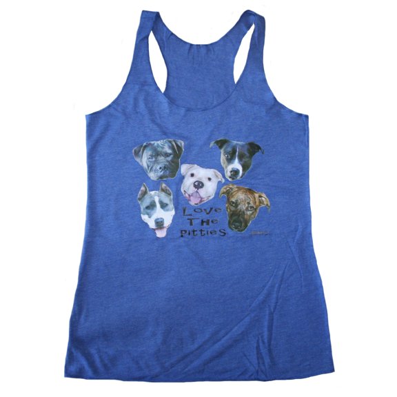 Pit Bull Tank Top Love The Pitties Womens Loose Fit Pit Bull Tank Top Pitbull Mom