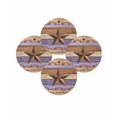 thumbnail image 7 of 13 Inch Round Placemats Set of 4, Western Texas Star Vintage Non Slip Heat Insulation PP Table Mats, Retro Farmhouse Purple Brown Wooden Washable Place Mats for Kitchen Dining Party Table Decor, 7 of 7