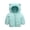 Green, variant on Children's Hooded Jacket with Bear Ears Lightweight Winter Coat Warm Padded Outerwear for Boys Girls Windproof Soft Shell Kids Clothing Toddler Apparel Infant Coat Children'S Jacket