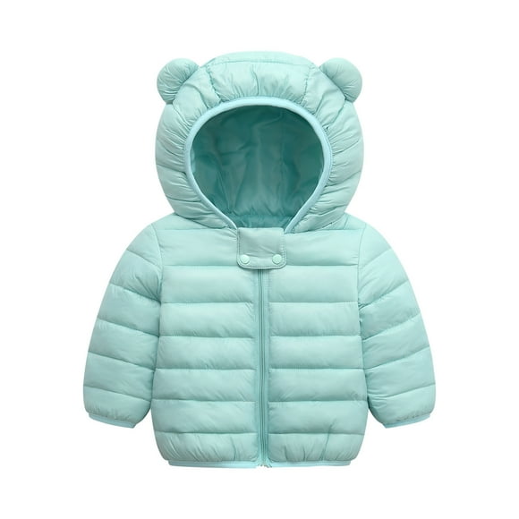 Baby Girl Clothes Summer Cute Baby Girls Jacket Kids Boys Light Down Coats with Ear Hoodie Spring Girl Clothes Infant Childrens Clothing for Boys Coat Little Boys Clothes