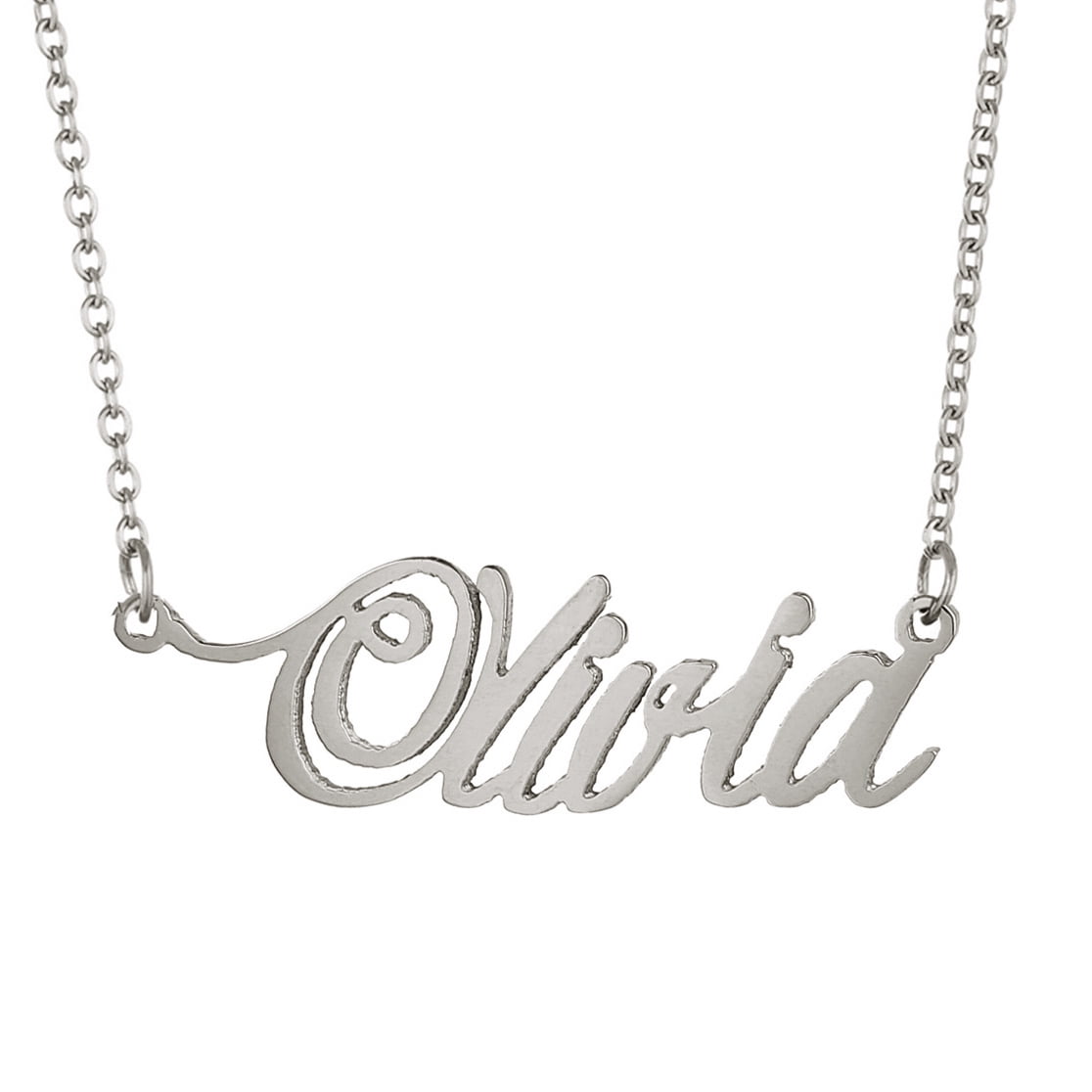 Olivia Script Initial Name Necklace 