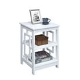thumbnail image 3 of Convenience Concepts Town Square End Table with Shelves, White, 3 of 5