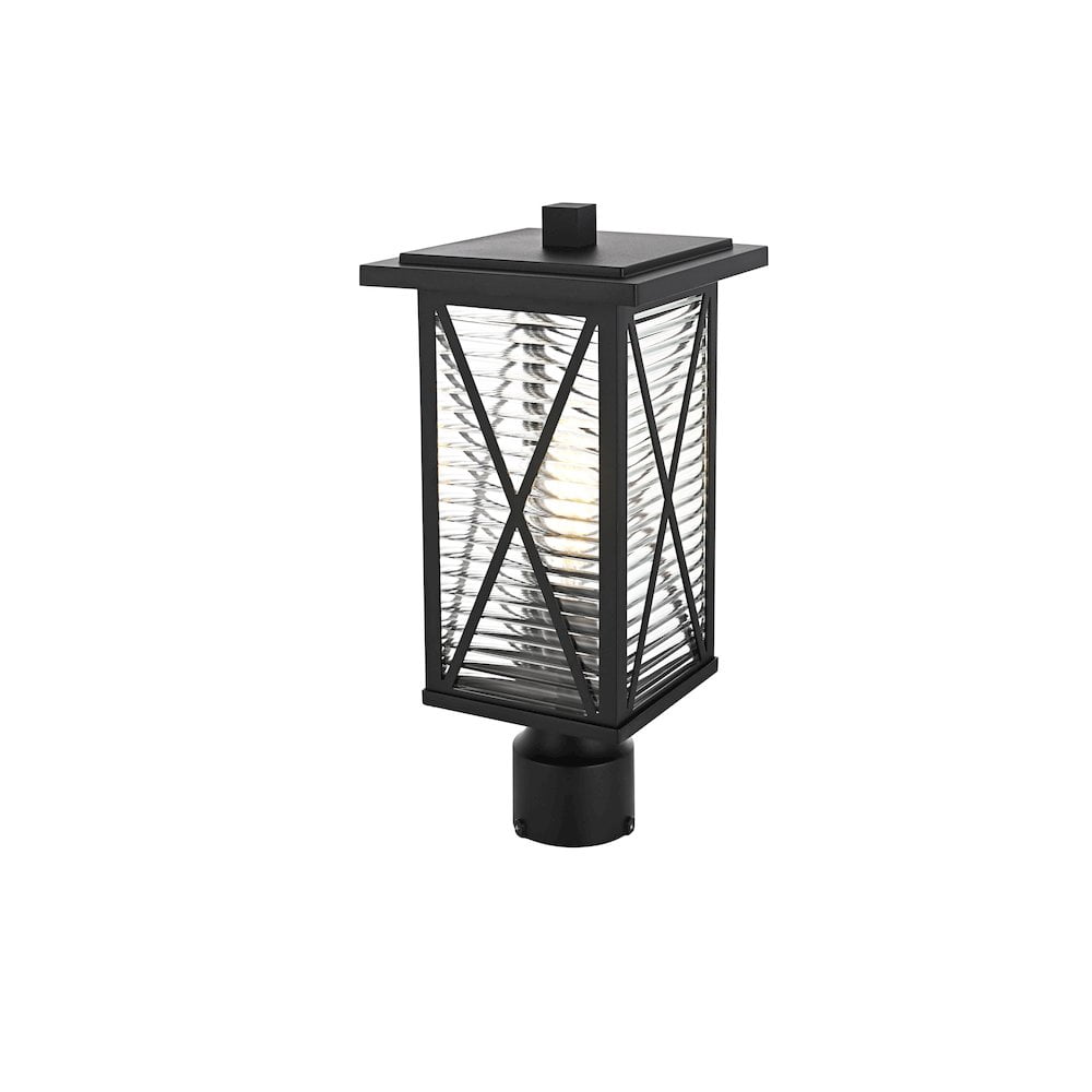 Elegant Lighting Jada 16 inch Outdoor Post light in Black
