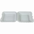 thumbnail image 6 of JC 120 Sets of White Take Out Containers with Lids - 7" x 7" Mineral-Filled Clamshell Plastic Containers - Microwaveable Food Boxes for Meal Prep, Food Storage & Takeout, 6 of 6