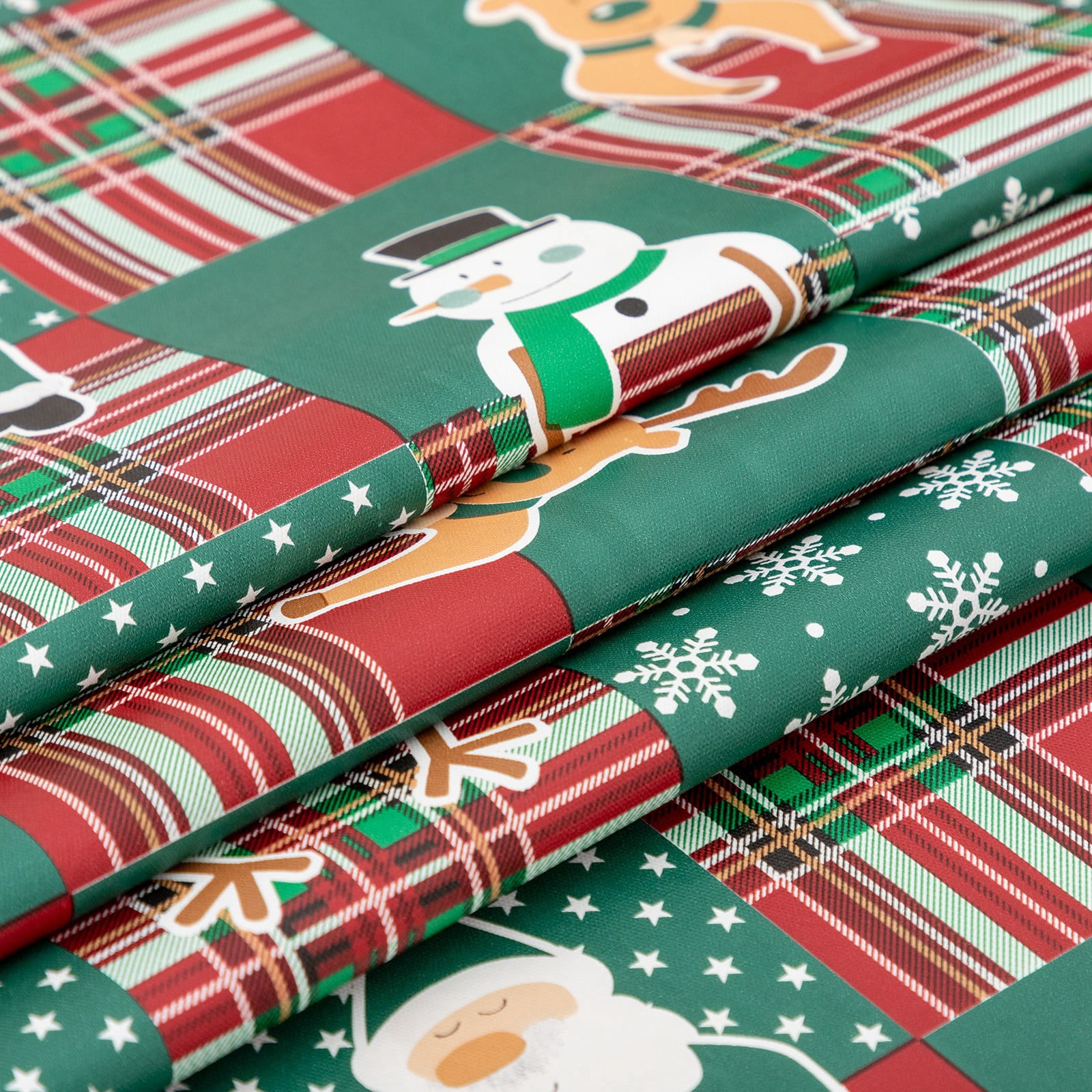 RAY STAR Christmas Tablecloth 60x84 inch Rectangle Waterproof Holiday Decoration Tablecloth Xmas Plastic SpillProof Table Cover