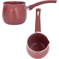 thumbnail image 4 of Mini Milk Coffee Pot Non Stick Coffee Warmer Pot Mini Milk Pan Aluminum Alloy Anti Scalding Saucepans for Cooking (Red), 4 of 8