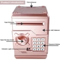 thumbnail image 3 of Electronic Code Piggy Bank Money Counter Safe Box Coin Bank for Boys Girls Password Lock Case (Rose Gold), 3 of 5