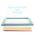 thumbnail image 2 of Rustic Wooden Picture Frames 6x8 - Set of 2, 100% Natural Eco Solid Wood with Real Glass for Tabletop Display or Wall Mount Photo Frame - Blue, 2 of 4