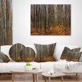 thumbnail image 3 of Designart Dense Fall Forest Panorama - Forest Throw Pillow - 16x16, 3 of 4