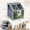 thumbnail image 2 of Modern  Litter Box Enclosure with Openable Top, Removable Litter Bag,   Purifier, 2-Tier Hidden Kitten Toilet Box Furniture for Indoor Outdoor Kittens, Fresh ,  Playpen, Gray, 2 of 8
