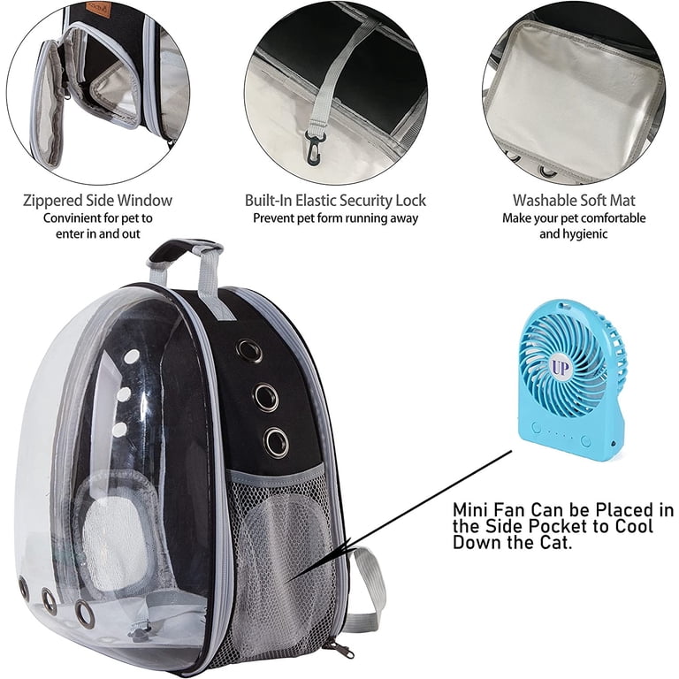 Costyle Pet Cat Carrier Backpack Transparent Space Capsule Pet Dog Bubble Bag Hiking Backpack Airline Approved Travel Carrier, Black Costyle Pet Cat Carrier Backpack Transparent Space Capsule Pet Dog Bubble Bag Hiking Backpack Airline Approved Travel Carrier, Black
