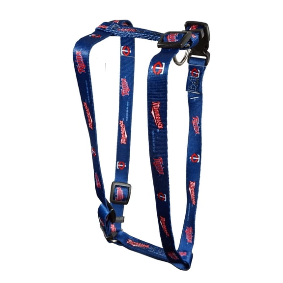 Minnesota Baseball Twins Extra Small XS 5/8 Inch Wide Adjustable Dog Harness 8" - 14"