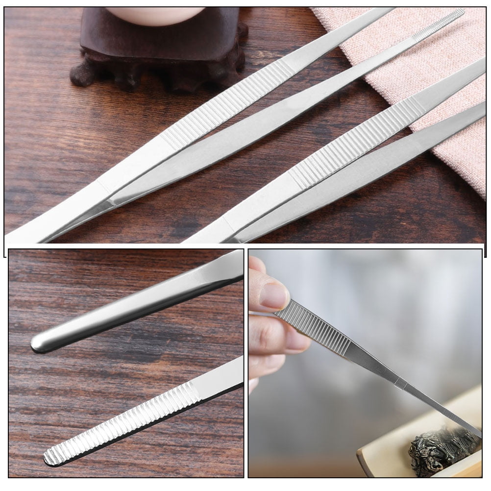 COOPHYA Bending Tweezers Silver Repairing Gardening Tools 5Pcs 9.8In