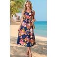 thumbnail image 4 of Wiholl Summer Dresses for Women Flowy Casual Midi Dress Beach Vacation Sundresses with Pockets, 4 of 9