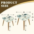thumbnail image 4 of Set of 2 Triangle End Table Blue Botanical Floral Minimalist Flower Wildflower Flowers Set of 2 Side Tables End Tables, Nesting Tables for Living Room, 4 of 5