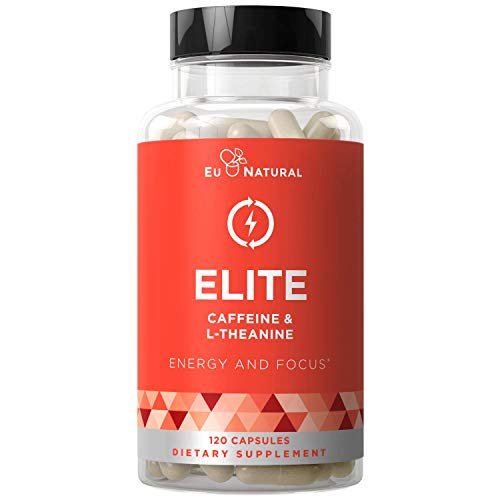 Elite Caffeine with LTheanine JitterFree Focused Energy Pills