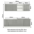 thumbnail image 3 of Cocina Integral Completa Modular Madesa Lux 240cm BG 05, 3 of 9