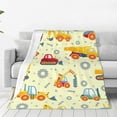 thumbnail image 4 of Salouo Heavy Equipment Print Bed Blankets,Flannel Blanket Comfortable Air Conditioning Blanket Lightweight Blanket for Sofa Bed Travel & Couch -80"x60", 4 of 8